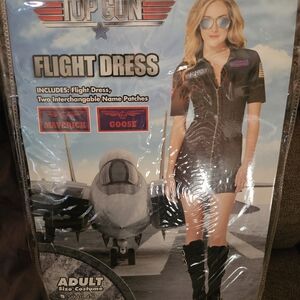 Spirit Brown Flight Dress with Patches